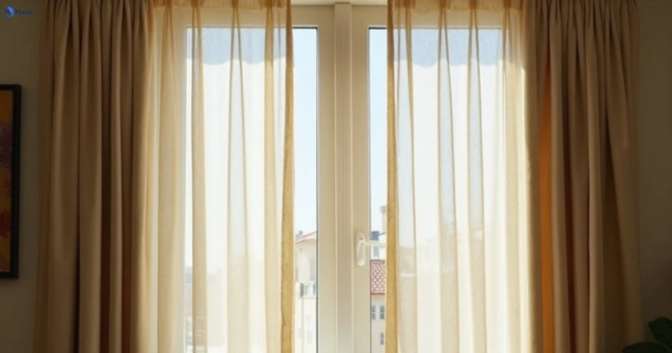 Dull dusty drapes in warringah-nsw before professional cleaning